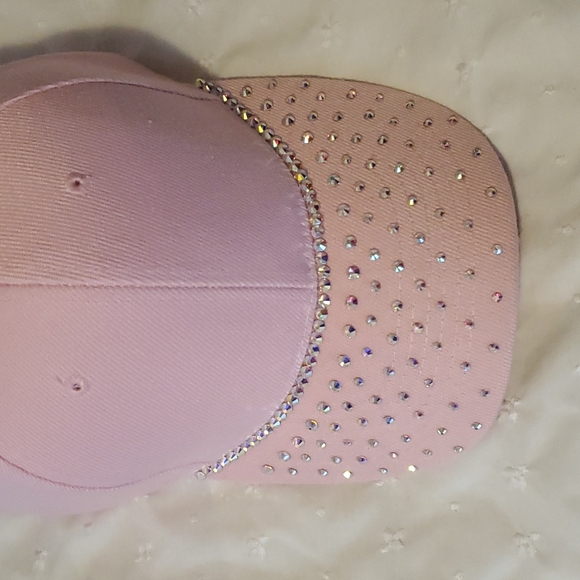 Pink Rhinestone Embellished Velcro Back Cap - Picture 2 of 4